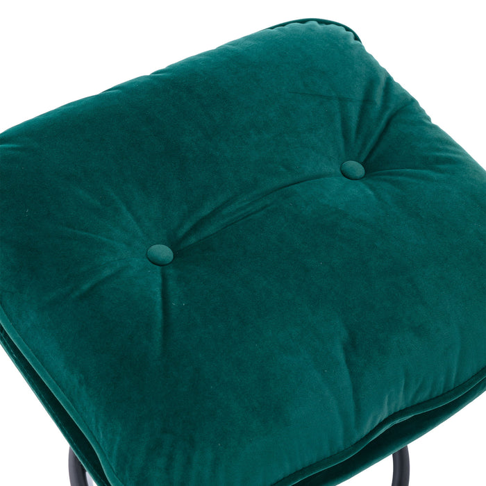 Accent Chair TV Chair Living Room Chair With Ottoman - Green