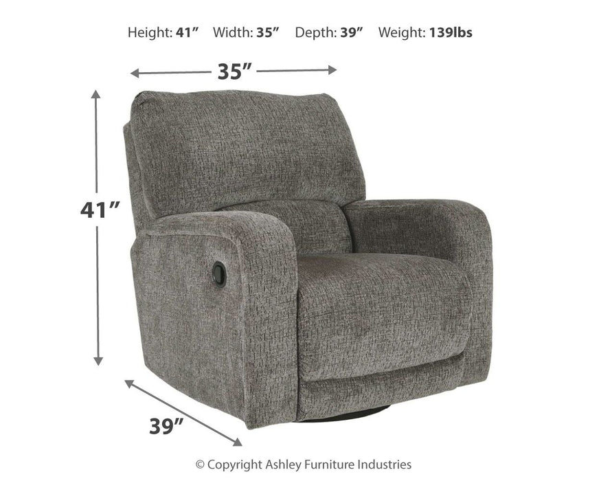 Wittlich - Slate - Swivel Glider Recliner Unique Piece Furniture