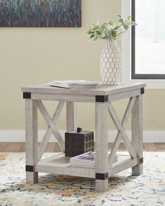 Carynhurst - Whitewash - Rectangular End Table Unique Piece Furniture