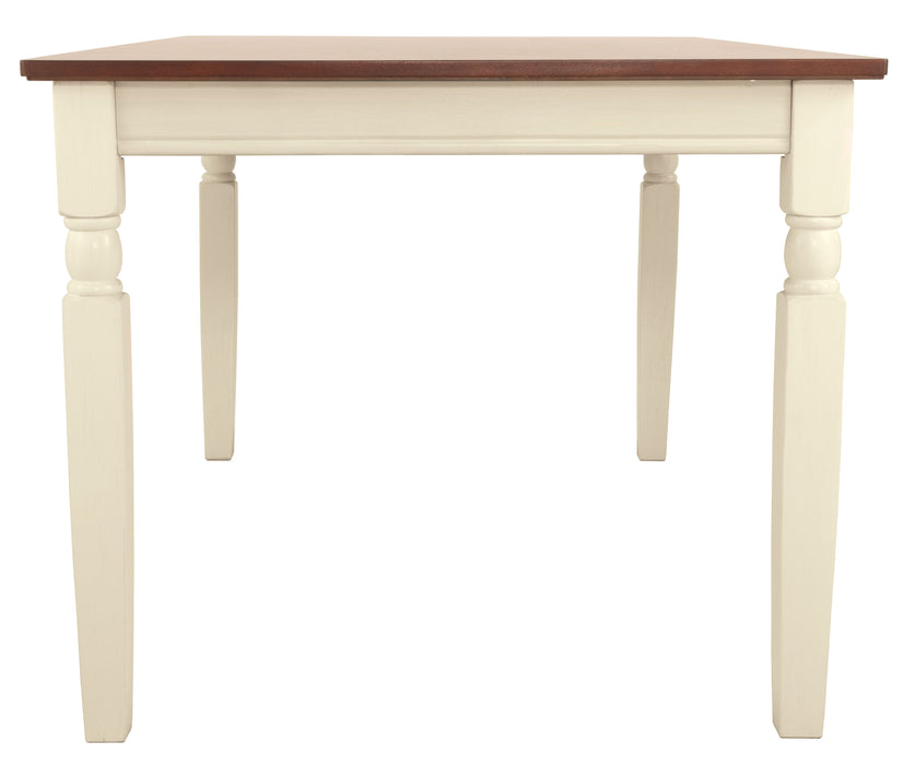Whitesburg - Brown / Cottage White - Rectangular Dining Room Table Unique Piece Furniture