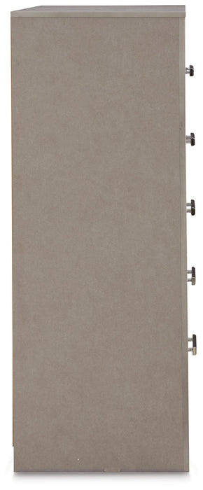 Surancha - Five Drawer Wide Chest - Gray