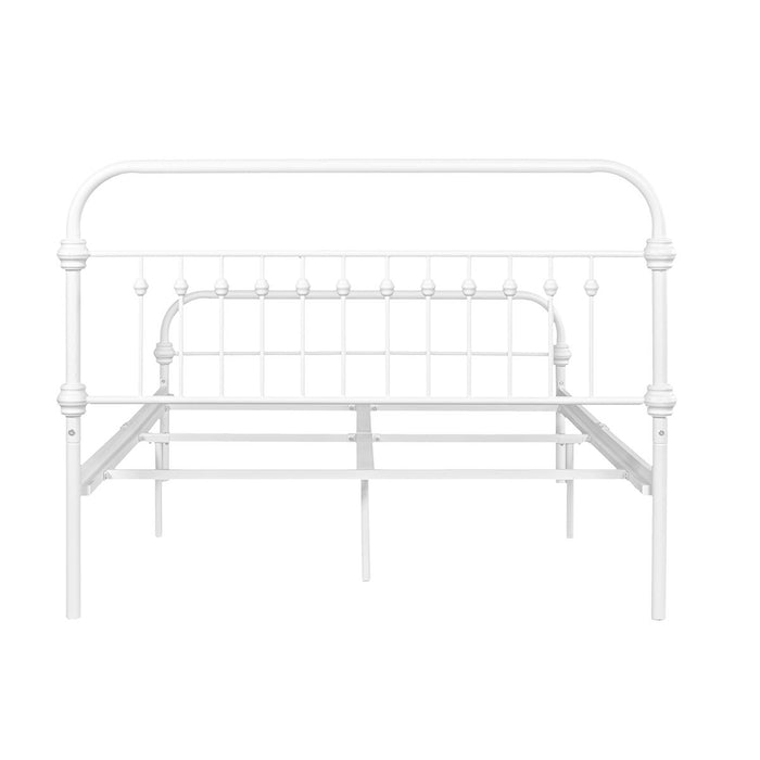 81.6"x 59.6" X 44.4" H Metal Bed Frame Full Size Standerd Bed Frame - White
