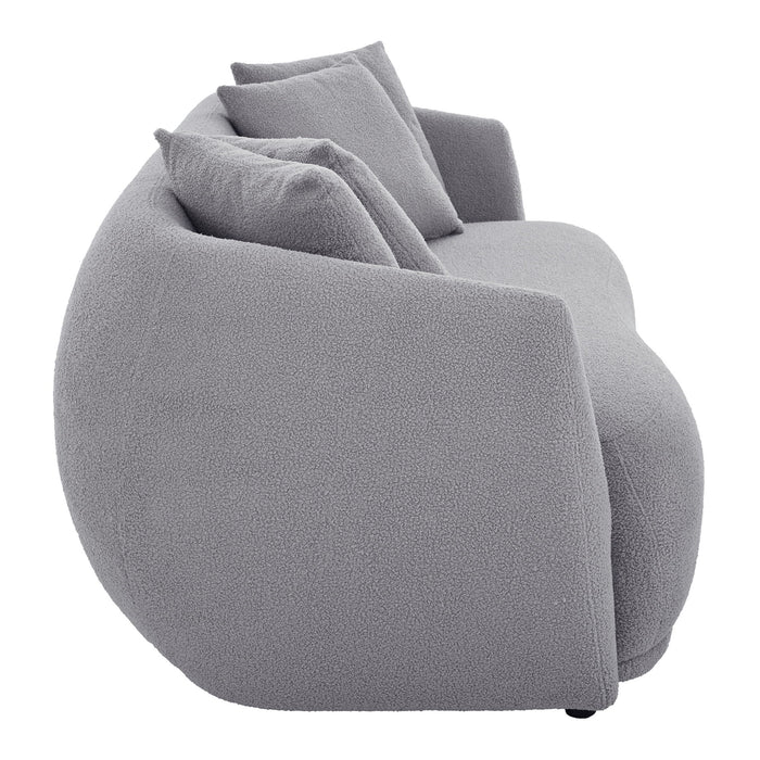 U_Style Upholstered Sofa, Modern Arm Chair For Living Room And Bedroom, With 4 Pillows