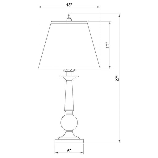 Ochanko - Cone Shade Table Lamps (Set of 2) - Bronze And Beige Unique Piece Furniture
