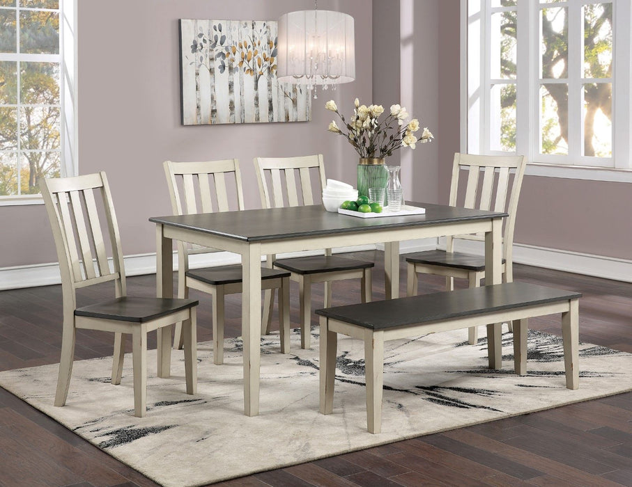 Frances - Dining Table - Antique White / Gray Unique Piece Furniture