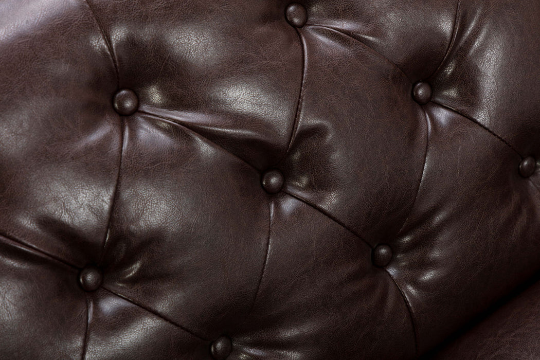 Brown PU Leather Sofa