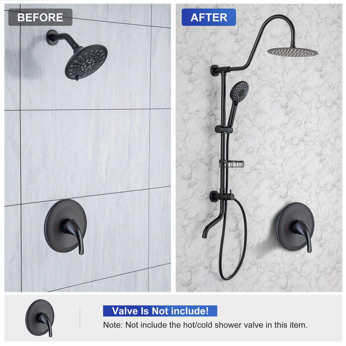 Complete Shower System - Matte Black