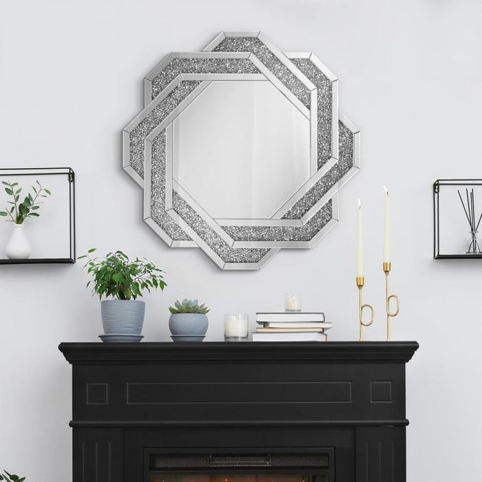 Mikayla - Wall Mirror With Braided Frame - Dark Crystal Unique Piece Furniture