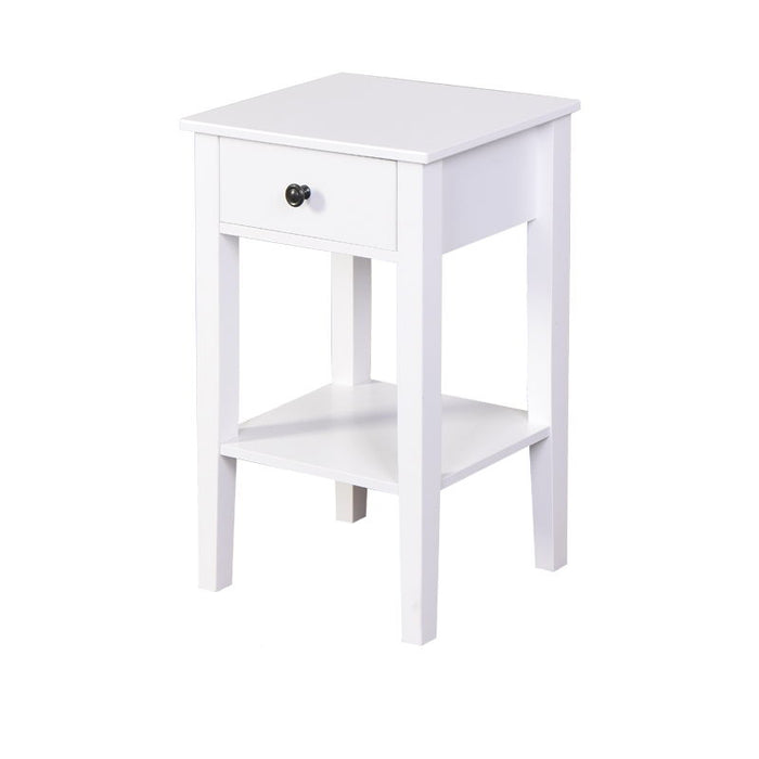 Bathroom Floor-Standing Storage Table With A Drawer - White