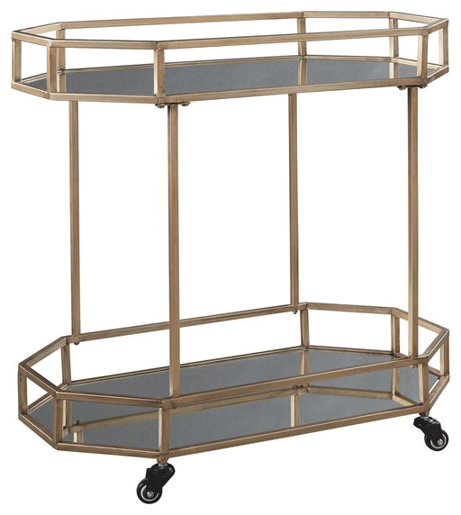 Daymont - Gold Finish - Bar Cart Unique Piece Furniture