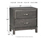 Caitbrook - Gray - Two Drawer Night Stand Unique Piece Furniture
