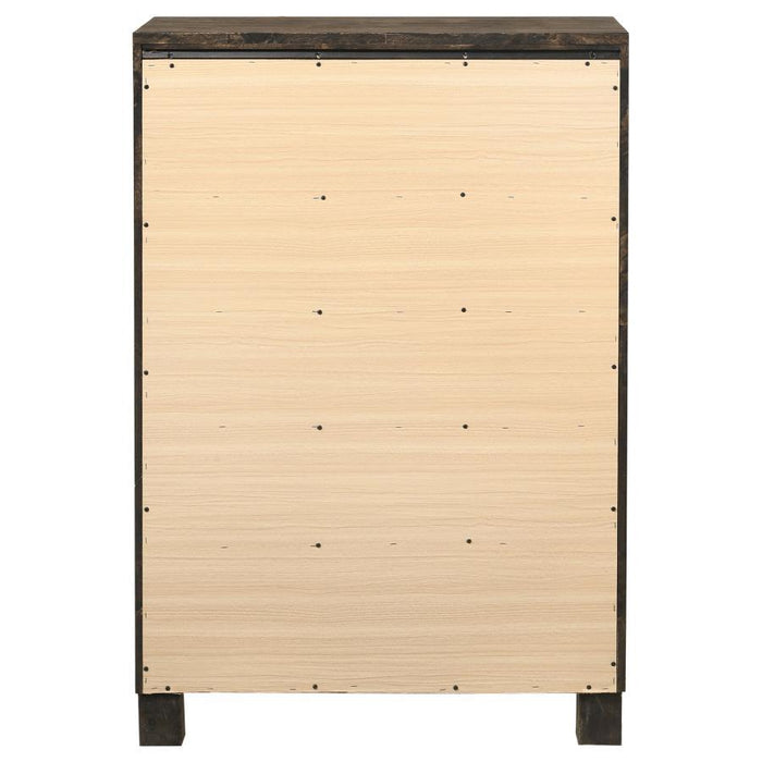 Woodmont - 5-Drawer Chest - Rustic Golden Brown Unique Piece Furniture
