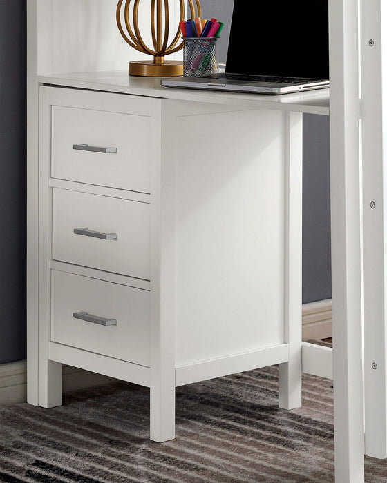 Cassidy - Twin Loft Bed With Drawers - White Unique Piece Furniture