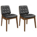 Redbridge - Tufted Back Side Chairs (Set of 2) - Natural Walnut And Black Unique Piece Furniture