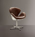 Brancaster - Accent Chair - Retro Brown Top Grain Leather & Aluminum Unique Piece Furniture