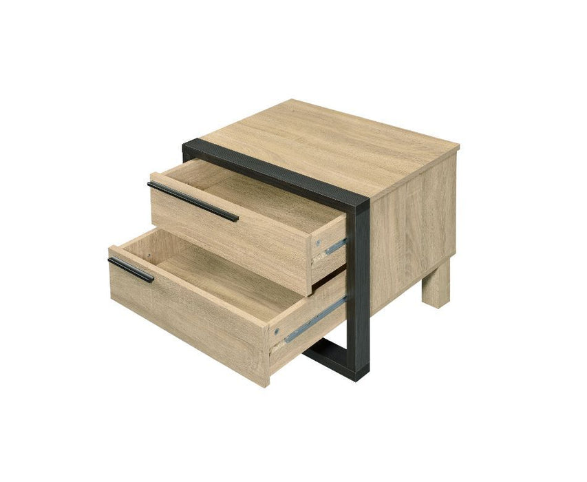 Erasto - Accent Table - Oak & Black Finish Unique Piece Furniture
