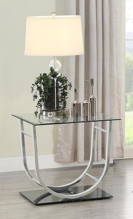 Danville - U-Shaped End Table - Chrome Unique Piece Furniture