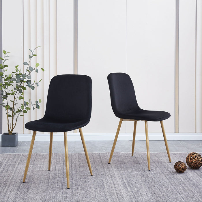 Dining Chair 4 Piece (Black), Modern Style, new Technology.Suitable For Restaurants, Cafes, Taverns, Offices, Reception Rooms