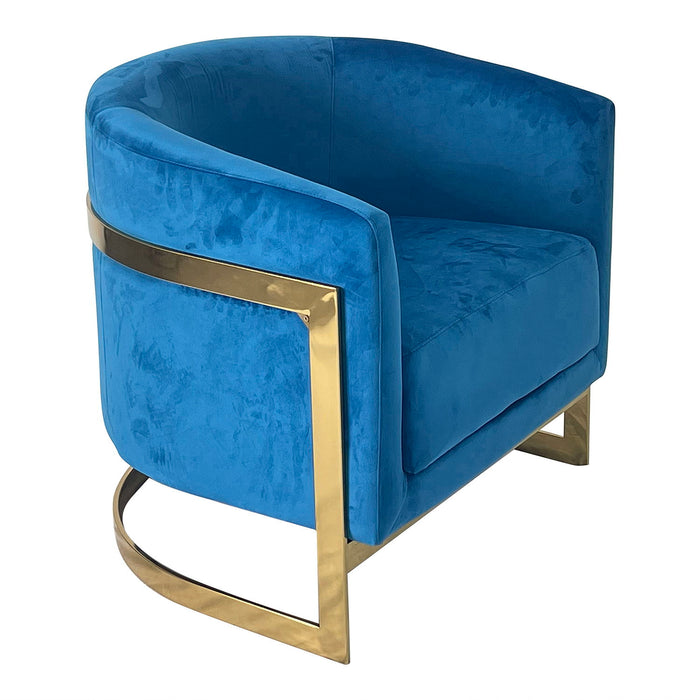 Blue And Gold Sofa Chair