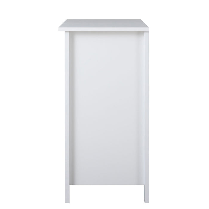 Drawer Dresser Cabinet Bar Cabinet, Storge Cabinet, Lockers, Retro Round Handle, Can Be Placed Inch The Living Room, Bedroom, Dining Room, Antique White.