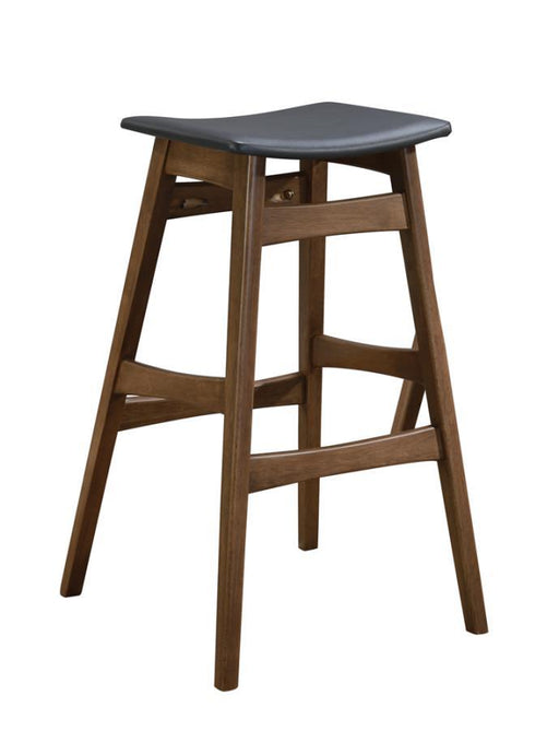 Finnick - Tapered Legs Bar Stools (Set of 2) - Dark Gray And Walnut Unique Piece Furniture