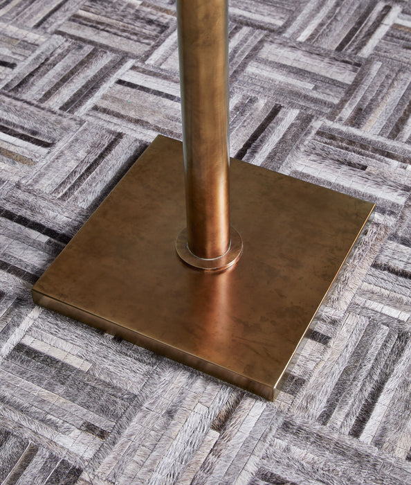 Jenton - Antique Brass Finish - Metal Floor Lamp Unique Piece Furniture