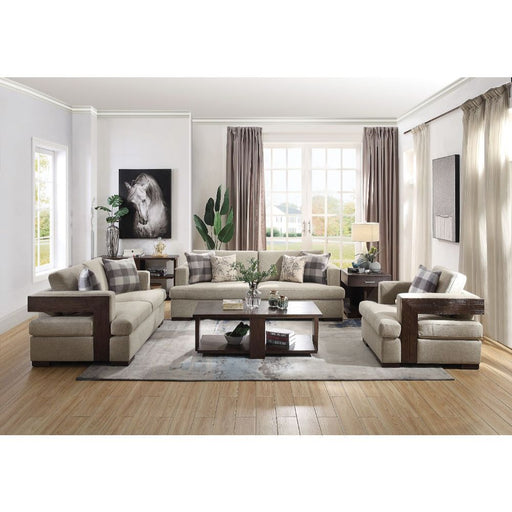 Niamey - Sofa - Fabric & Walnut Unique Piece Furniture