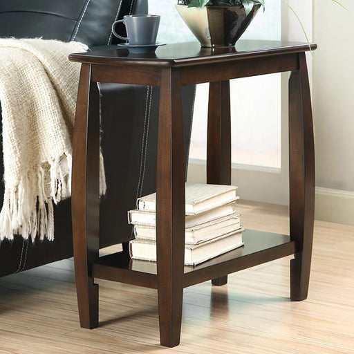 Raphael - 1-Shelf Chairside Table - Cappuccino Unique Piece Furniture