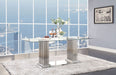 Cyrene - Dining Table - Stainless Steel & Clear Glass Unique Piece Furniture