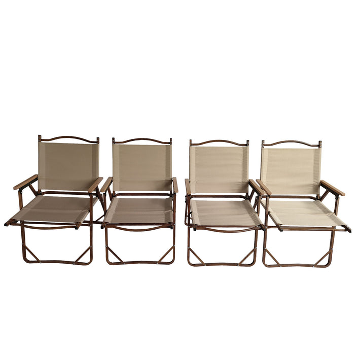 Comfy Foldable And Portable Chair With Armrests, Indoor And Outdoor Universal, (Set of 4)