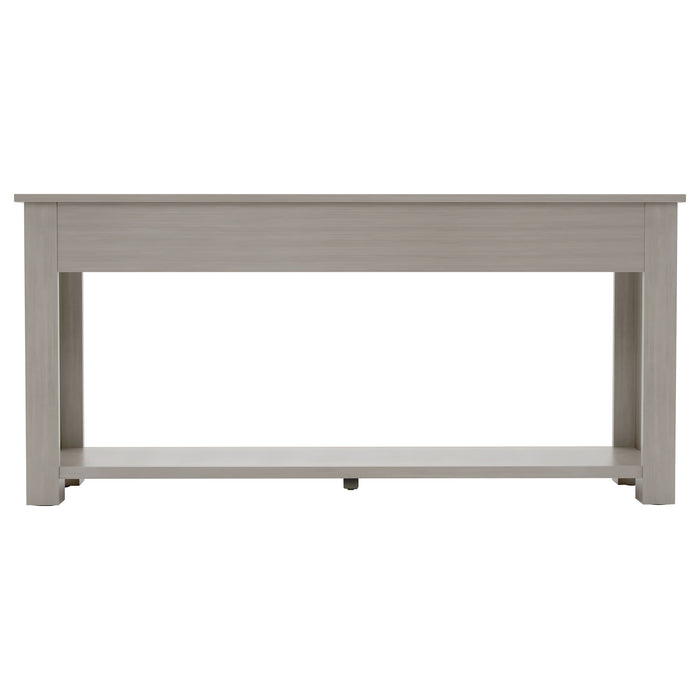 Trexm Console Table/Sofa Table With Storage Drawers And Bottom Shelf For Entryway Hallway - Gray Wash