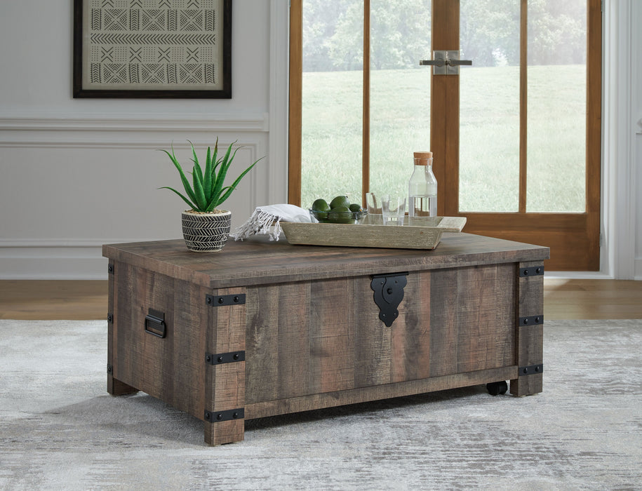 Hollum - Rustic Brown - Lift Top Cocktail Table Unique Piece Furniture