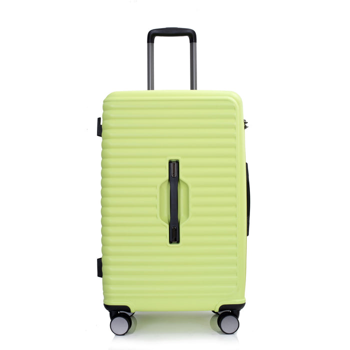 3 Piece Luggage Sets Lightweight Suitcase With Two Hooks, 360° Double Spinner Wheels, Tsa Lock, (21/25/29) Light Green