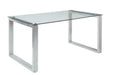 Abraham - Dining Table - Clear Glass & Chrome Finish Unique Piece Furniture