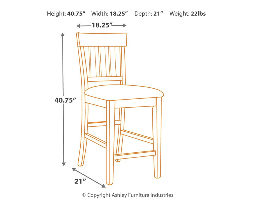 Haddigan - Dark Brown - Upholstered Barstool (Set of 2) Unique Piece Furniture