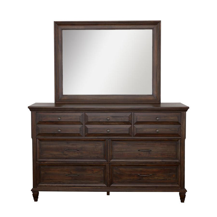 Avenue - Rectangle Dresser Mirror - Weathered Burnished Brown Unique Piece Furniture