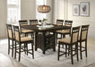 Gabriel - Square Counter Height Dining Table - Cappuccino Unique Piece Furniture