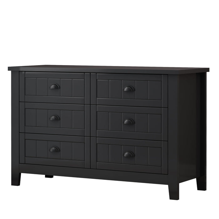 Drawer Dresser Cabinet, Bar Cabinet, Storge Cabinet, Lockers, Retro ShelL-Shaped Handle, Can Be Placed In The Living Room, Bedroom, Dining Room, Black