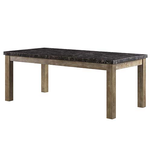 Charnell - Dining Table - Marble & Oak Finish Unique Piece Furniture