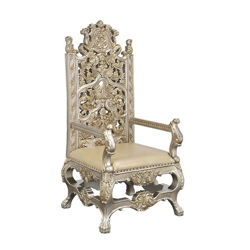 Danae - Dining Chair (Set of 2) - PU, Champagne & Gold Finish Unique Piece Furniture