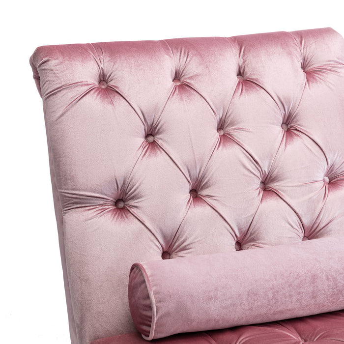 Coomore Leisure Concubine Sofa With Acrylic Feet - Pink