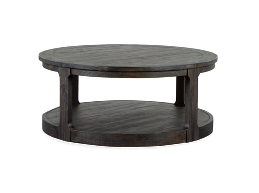 Boswell - Round Cocktail Table (With Casters) - Peppercorn Unique Piece Furniture
