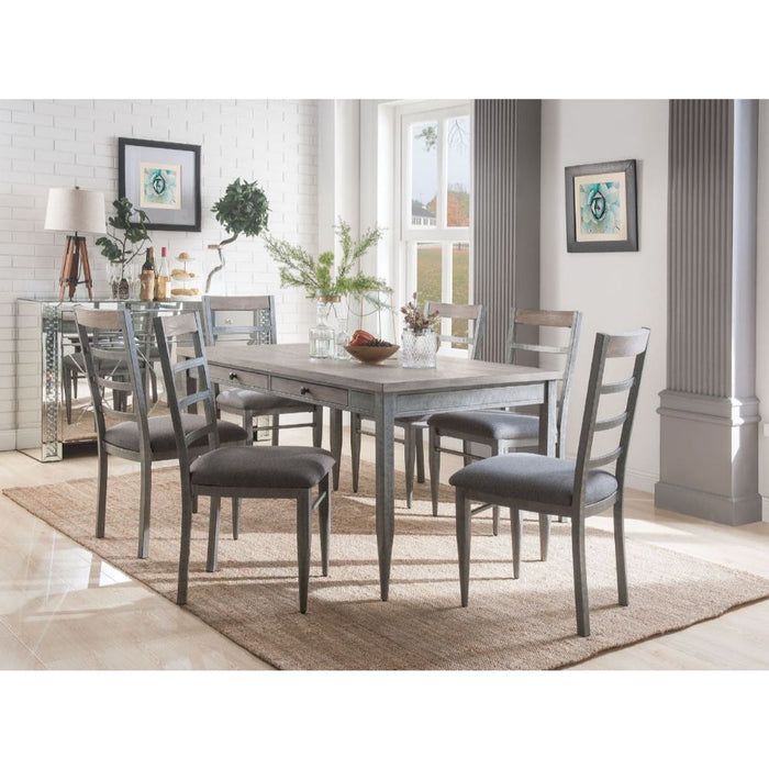 Ornat - Dining Table - Gray Oak & Antique Gray Unique Piece Furniture