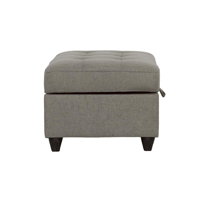 Stonenesse - Tufted Storage Ottoman - Gray Unique Piece Furniture