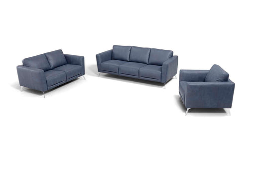 Astonic - Chair - Blue Leather Unique Piece Furniture