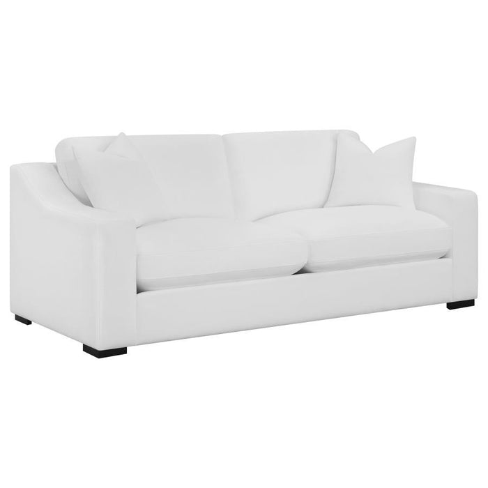 Ashlyn - Upholstered Sloped Arms Sofa - White Unique Piece Furniture