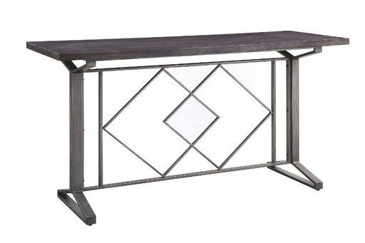 Evangeline - Counter Height Table - Salvaged Brown & Black Finish Unique Piece Furniture