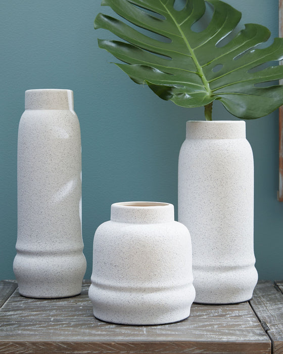 Jayden - White - Vase Set (Set of 3) Unique Piece Furniture