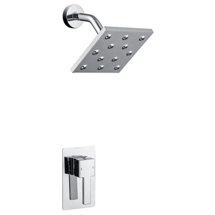 Complete Shower System With Rough-In Valve - Chrome