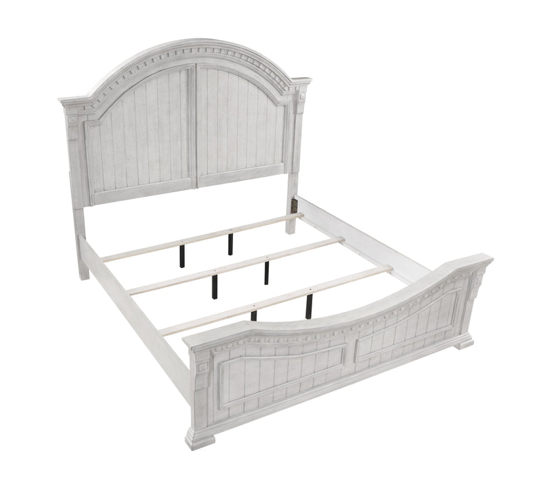 Faith Transitional Style Queen Bed Made With Wood In Antique White